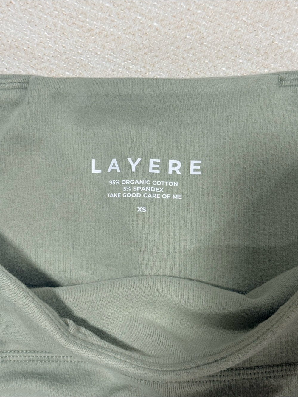 Layere Matcha Latte Organic Cotton High-Rise Biker Shorts Brandnew - Picture 6 of 11